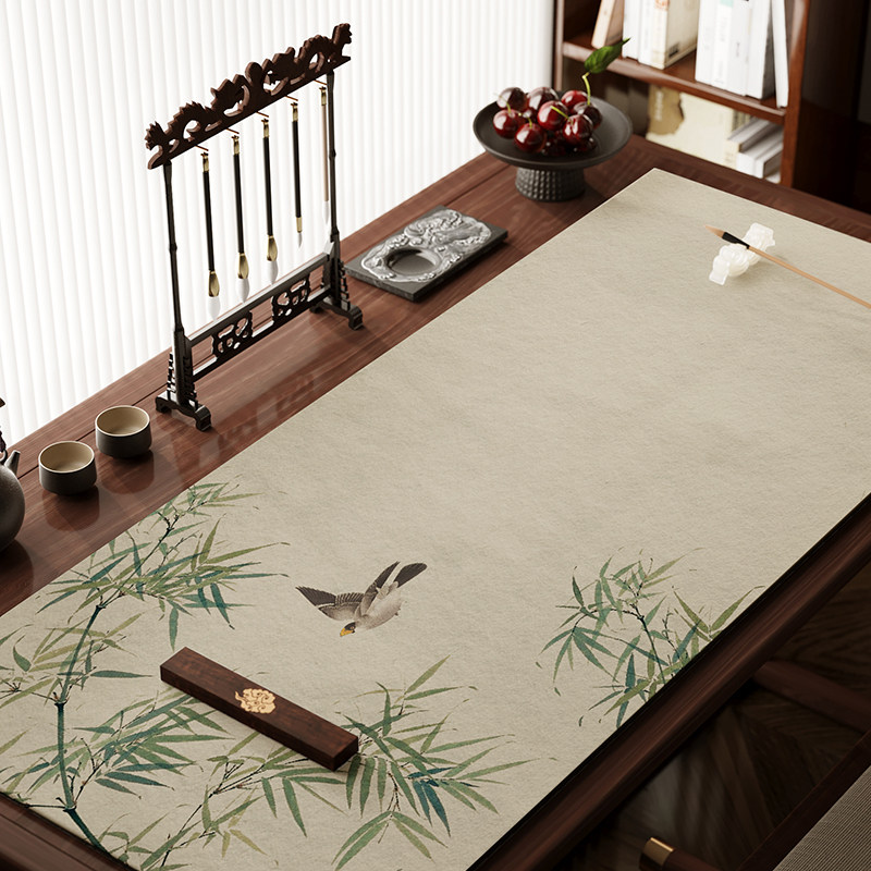 新中式羊毛毛毡垫书房书法垫布书桌垫创意文房四宝书画练字毛毡布