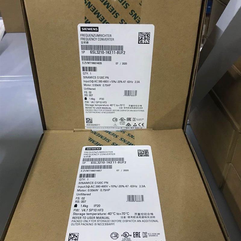 议价6SL3210-1KE11-8UF2 西门子G120C变频器0.55KW 6SL32101KE118