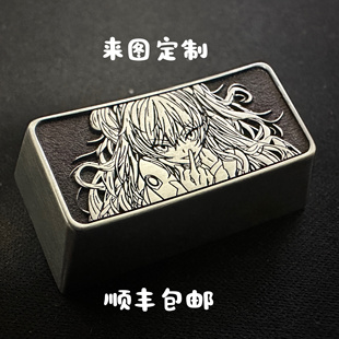 金属键帽来图定制钛合金滴胶纯铜纯银手工雕刻镶嵌钻石3D键帽定制