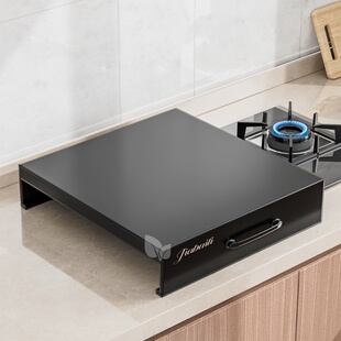 厨房燃气灶盖板罩煤气灶遮挡板台面放锅备菜置物架电磁炉支架底座