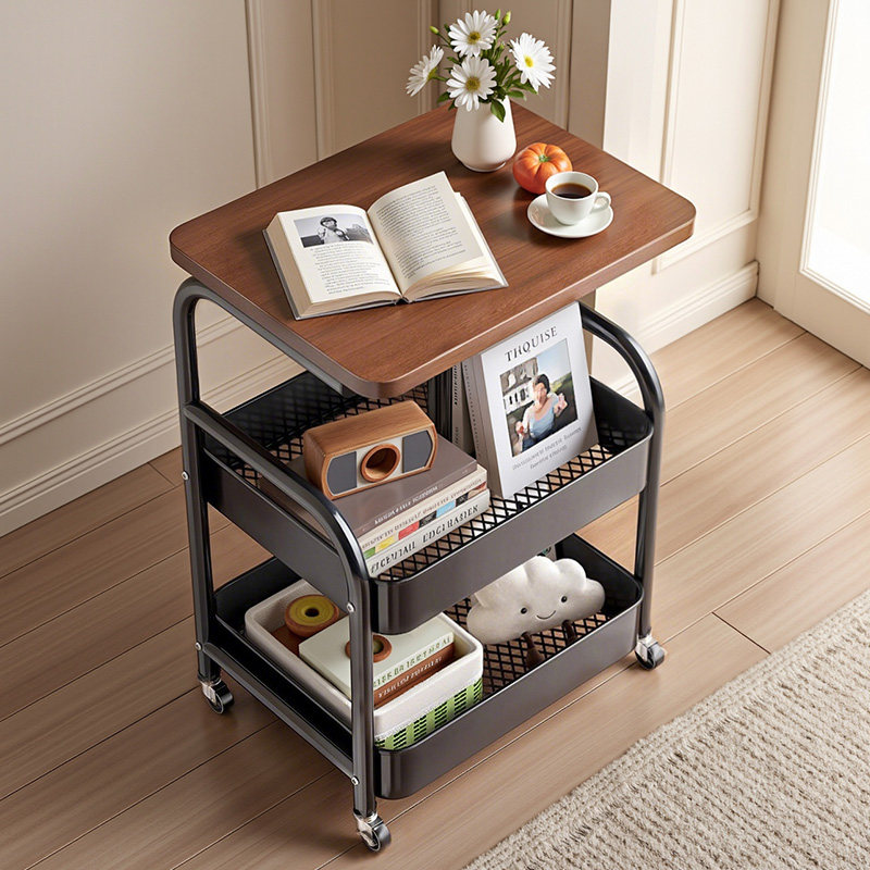 中古可移动小推车收纳置物架床头柜客厅沙发边几茶几零食收纳架子,收纳整理,整理架/置物架/收纳架,淘宝优惠券,粉丝福利购,淘宝优惠卷