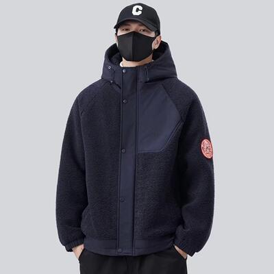 连帽冬季工装夹克棉服外套加厚