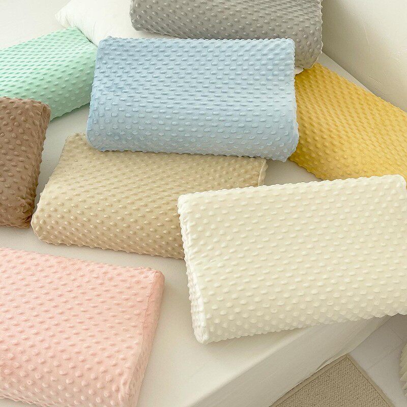 睡觉打豆豆!豆豆绒记忆枕乳胶枕套立体绒枕芯罩定制 60*40/30*50