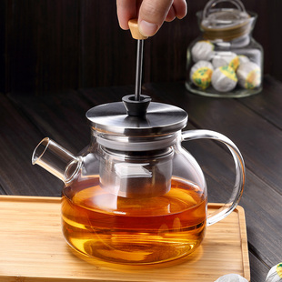 精选加厚耐热全玻璃煮茶壶大容量蒸茶壶电陶炉烧水茶具过滤花茶泡