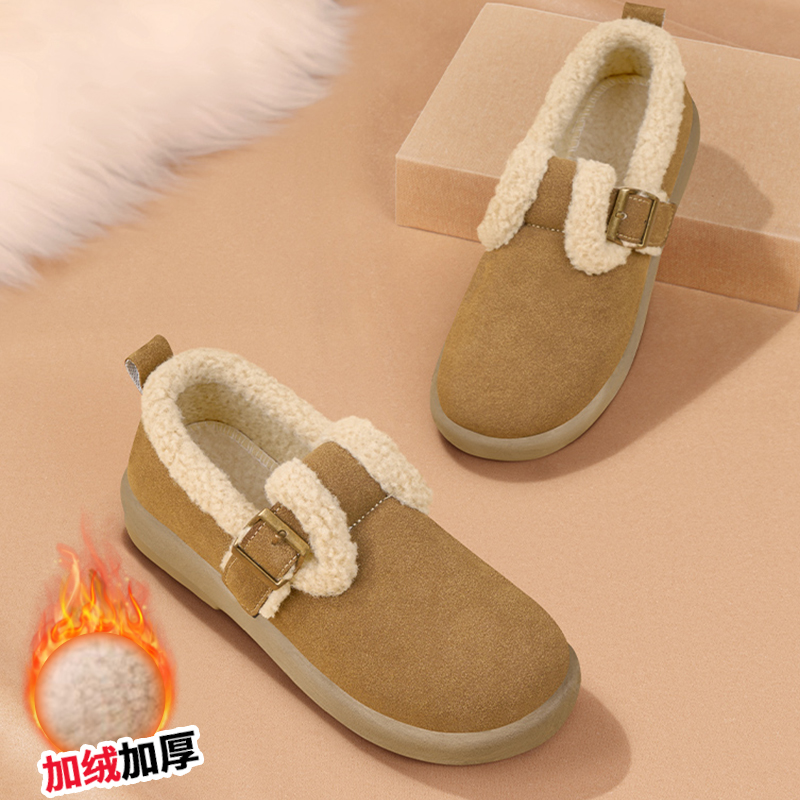 老北京棉鞋女加绒外穿冬季防滑