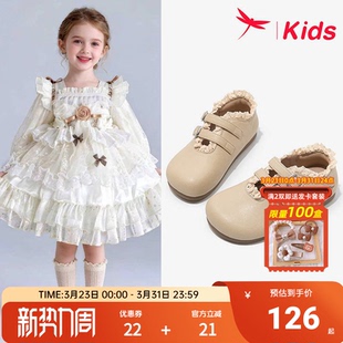 红蜻蜓女童鞋儿童公主小皮鞋2026新款春季女孩宝宝软底单鞋配裙子