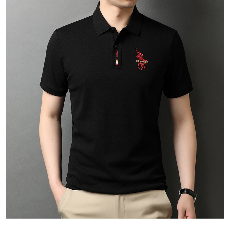 SS-2023夏季新款男士Polo杉薄款透气舒适翻领短袖T恤上衣男_古灵精怪＞Girl_男装-第5张图片-提都小院