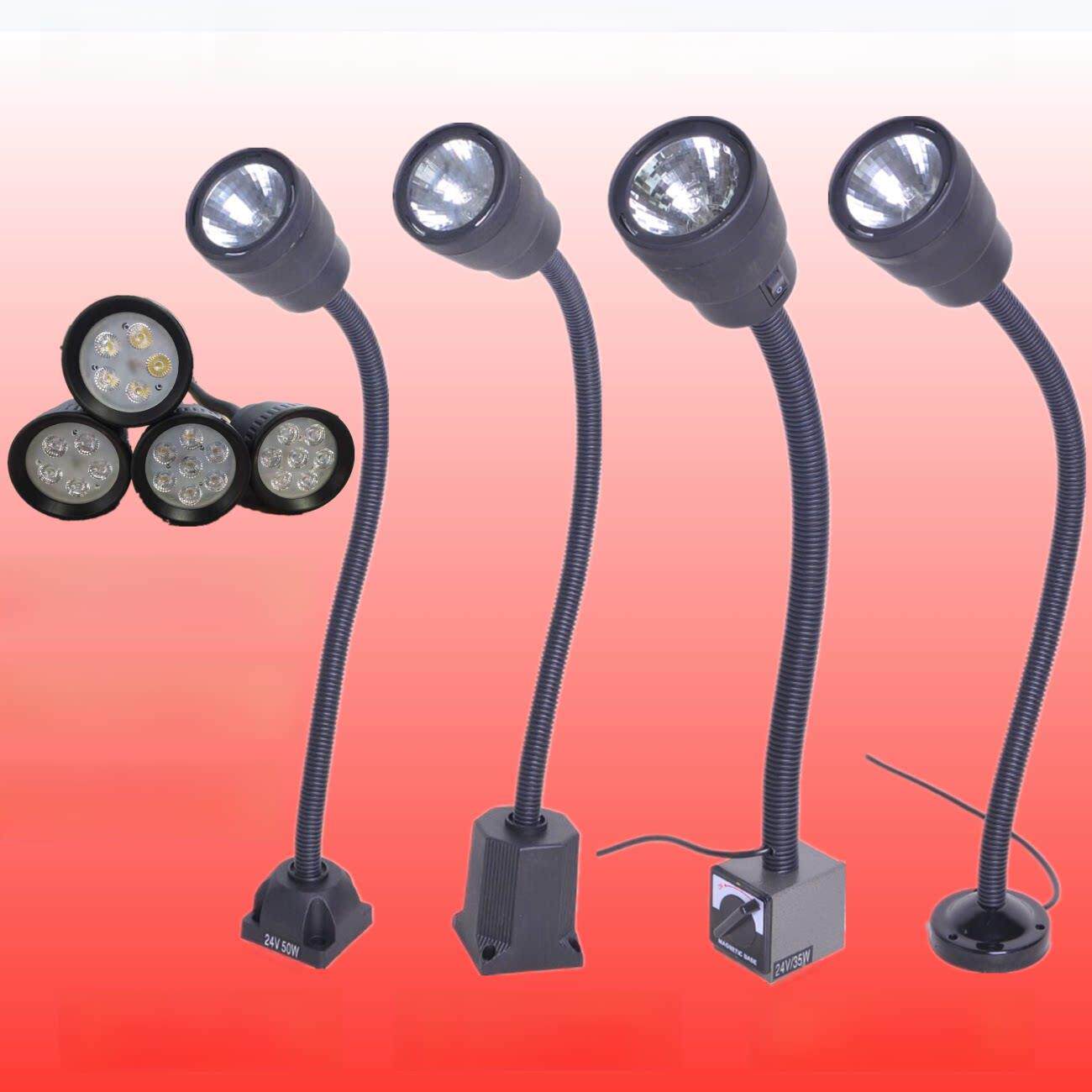 12V24V36V220Vled机床工作灯冲床照明卤素灯磁座工作台灯