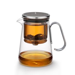 正品 飘逸杯玻璃内胆一键过滤简易茶壶 邦田杯家用办公室经典 一体式