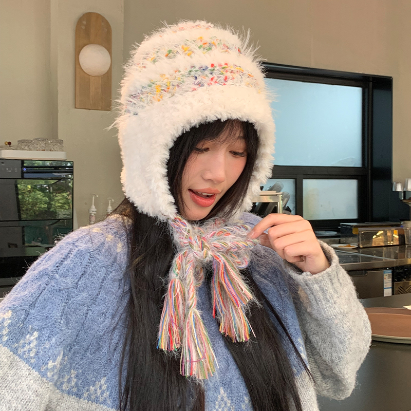 畔若月毛绒户外可爱女秋冬