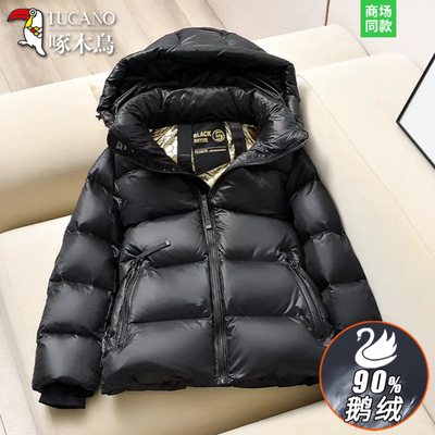 啄木鸟超厚极寒短款高档鹅绒服男