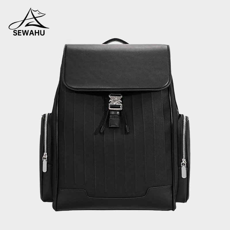 男士旅行通勤双肩包新款大容量商务出差电脑背包男高级感学生书包