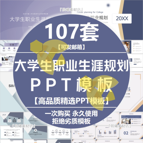 个人职业生涯规划书ppt模板范本简约大学生就业指导求职工作计划