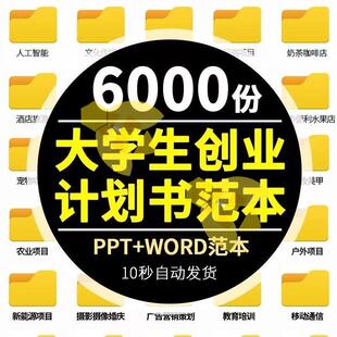 大学生创新创业计划商业策划项目word互联网大赛ppt成品案例撰写