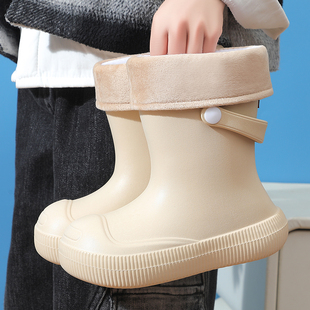 儿童雨靴男童加绒可拆卸宝宝雨鞋冬季保暖男女童男孩水鞋防滑胶鞋