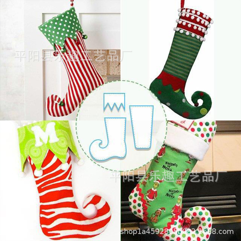亚马逊新款手工圣诞袜模板套装DIY 精灵圣诞袜尺切割模板绗缝模板