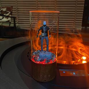 Jason alive十三号星期五杰森旋转水柱灯手办灯光展台