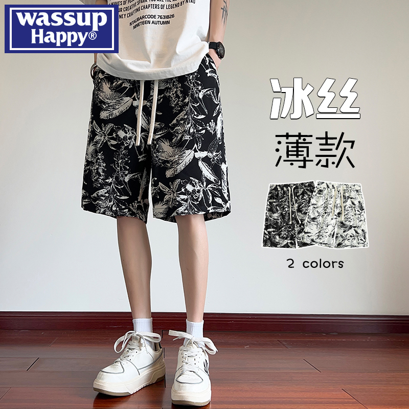 WASSUPHAPPY夏季薄款五分裤子男