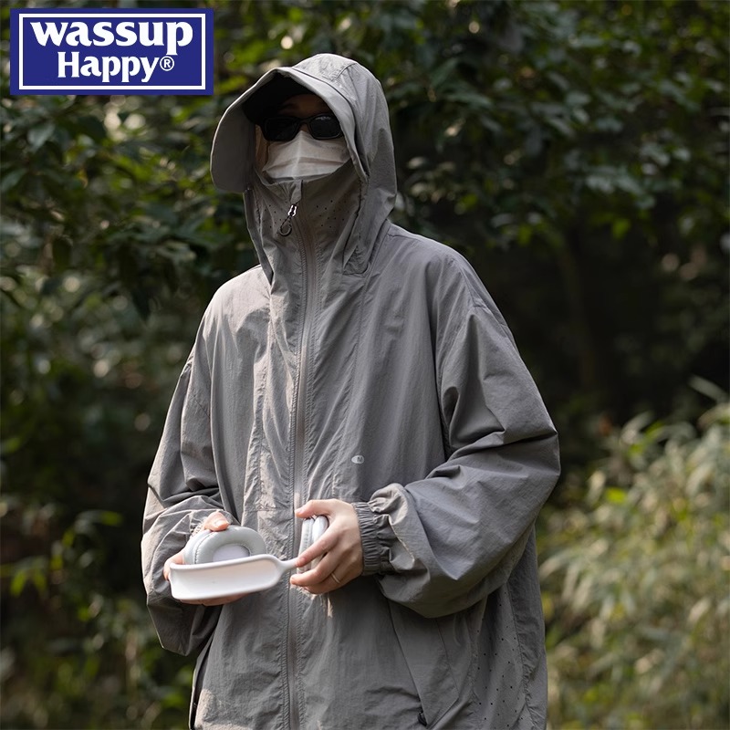 WASSUPHAPPY夏季薄款防晒外套男