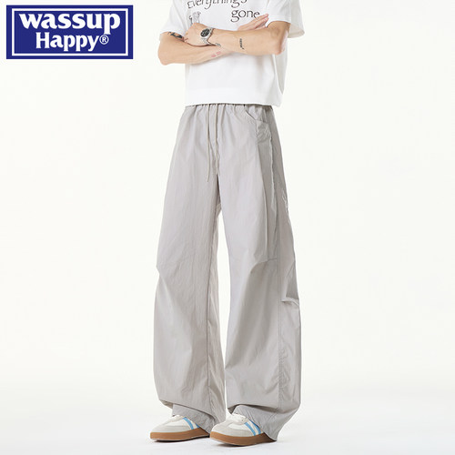 WASSUPHAPPY休闲裤子男宽松百搭