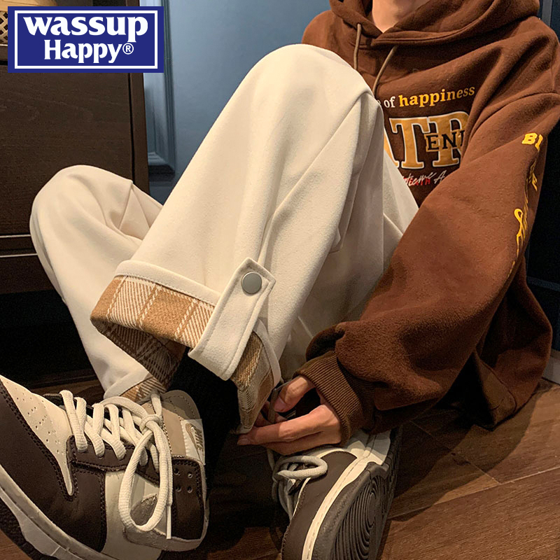WASSUPHAPPY秋冬季休闲裤子男