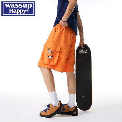 WASSUPHAPPY腊肠狗工装短裤男士