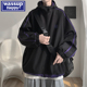 wassup 潮牌宽松休闲夹克上衣 2025新款 happy连帽冲锋衣男士 春秋季