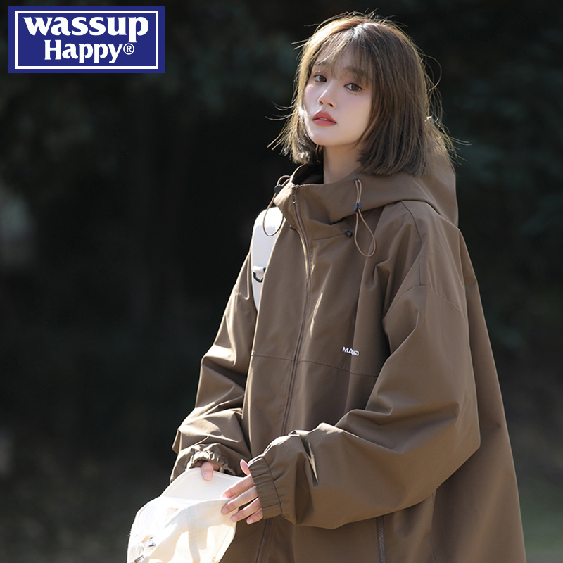 WASSUPHAPPY春秋连帽夹克外套男