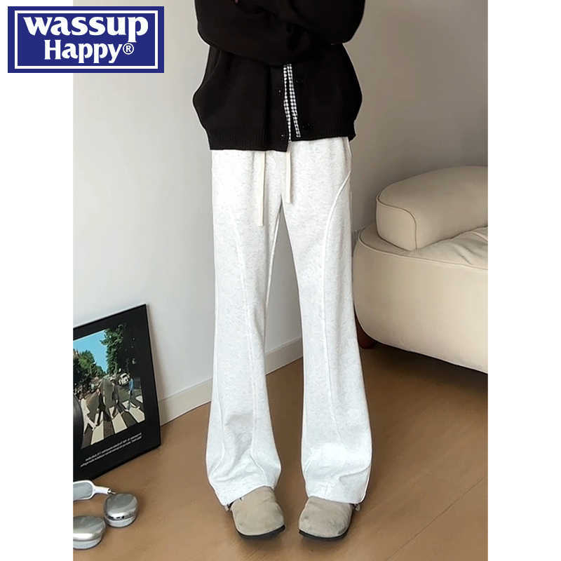 WASSUPHAPPY美式微喇休闲裤子男