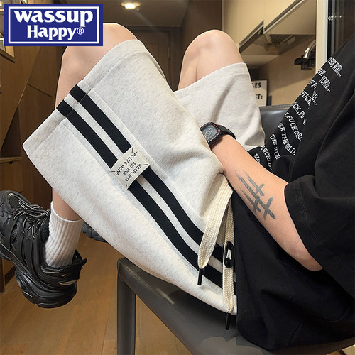 WASSUPHAPPY夏季薄款五分裤子男