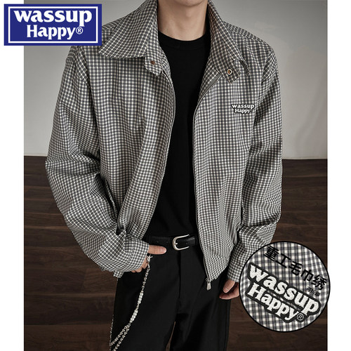 WASSUPHAPPY春秋翻领夹克外套男