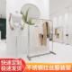店货架单杠侧挂承重 中岛挂衣架男女童装 服装 店展示架不锈钢落地式