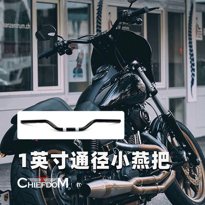 CHIEFDOM 883/1200改装黑色车把 街霸路威用DS电子油门直把平把