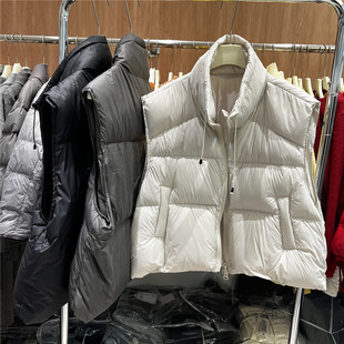 一念冬上新简约韩系立领宽松绗缝羽绒马甲3917