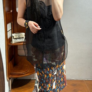 G416 YS275 一念家色真丝刺绣真丝欧根纱轻如薄雾小衫 含100真丝