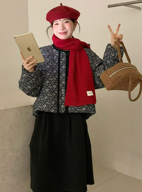 一念必入款设计感碎花百搭宽松保暖羽绒服外套88707