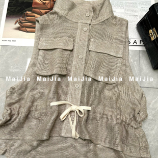 风立领无袖 工装 马甲马甲J806 新款 一念轻奢店夏上新2026春季