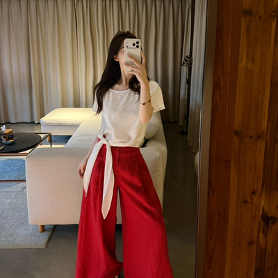 一念带袖子小衫不挑人百搭简韩设计感小衫小衫EN65126