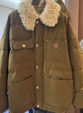 一念冬上新毛领中长款复古保暖羽绒服外套86998