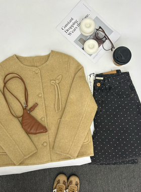 一念羊毛短款外套宽松正肩显瘦羊毛外套(含70羊毛)MQ-SYLJ36799