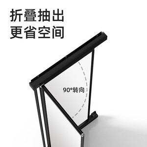 衣柜镜子内装推拉镜衣橱平开门穿衣镜内置旋转隐藏折叠伸缩全身镜