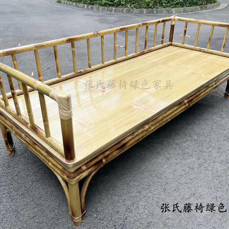 张氏藤椅竹家具竹床沙发椅踏踏米床竹制沙发罗汉床新中式小户型床