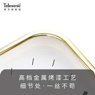 天王星挂钟表客厅家用时尚 静音时钟简约挂墙方形电子石英钟免打孔