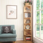 角落柜实木转角柜拼接扇形柜松木植物架简约书架三角柜现代墙角柜