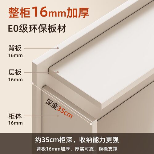 奶油风入户玄关柜鞋柜一体隔断客厅柜家用门口储物柜双面带挂衣架