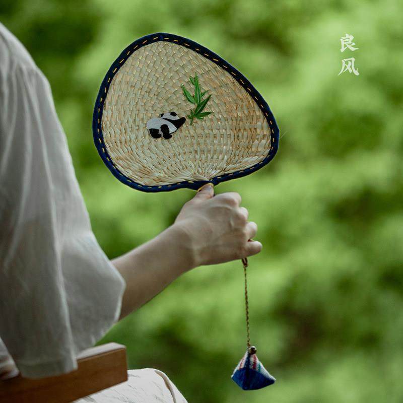 手工编织蒲扇老式包边大藤扇夏日便携随身宝宝婴儿小扇子