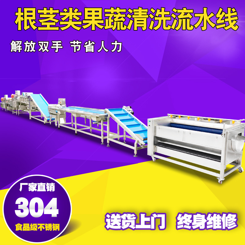 大型无娘果清洗机 东北姑娘果清洗加工设备 释迦果切片设备厂家