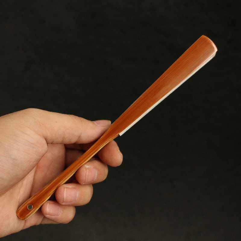 安吉名家王伟本工精工制作老玉竹纯手工精工制作6寸文人折扇竹扇