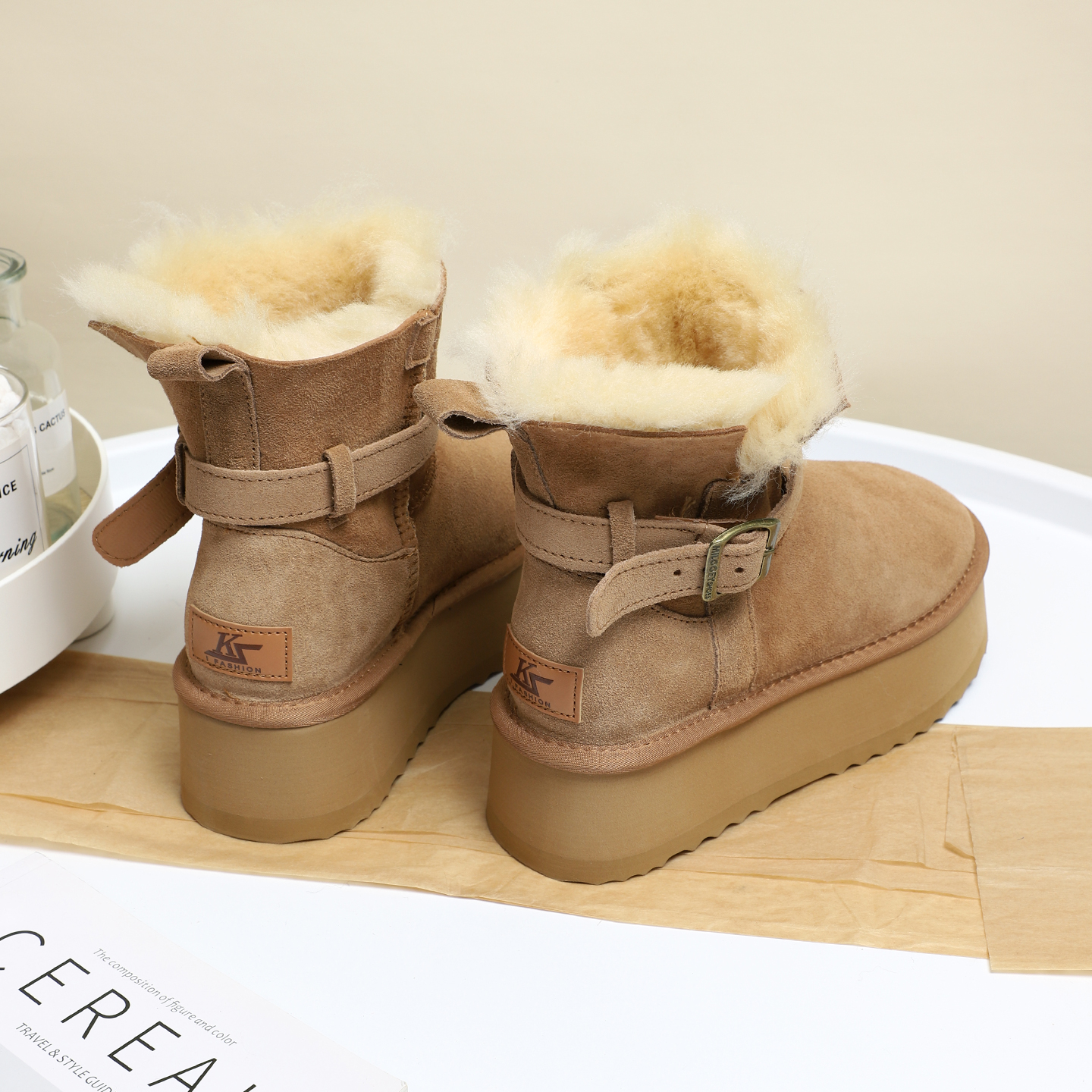 2025冬季新款羊皮毛一体雪地靴女