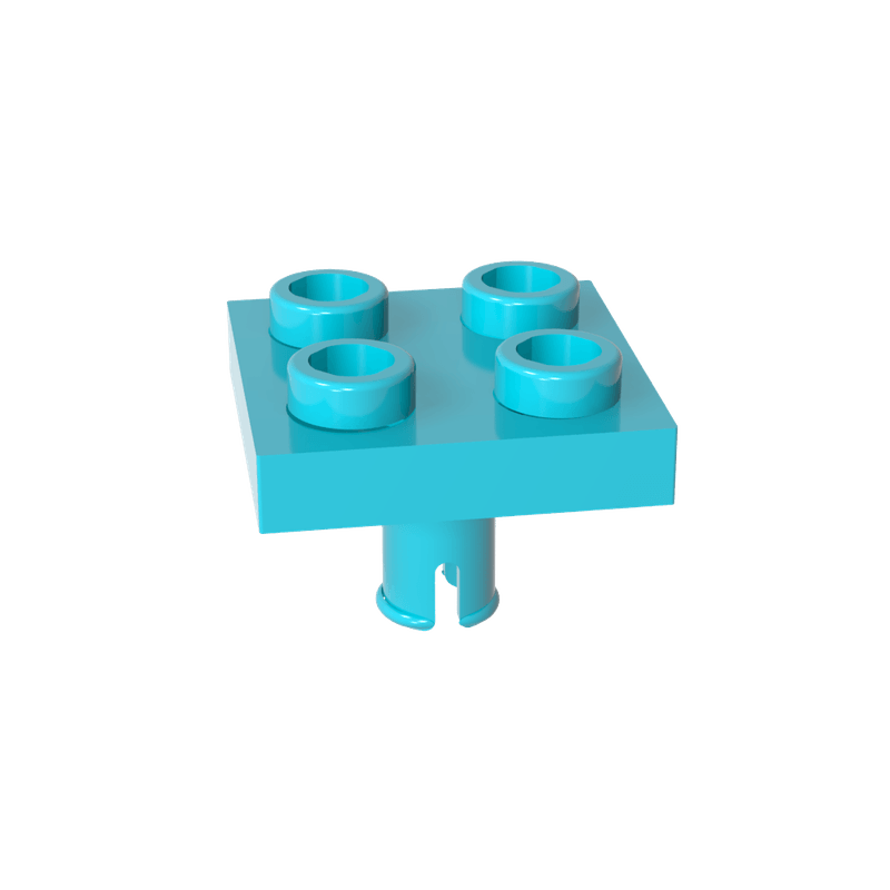 高砖积木零件GDS-902配件2x2 底部带栓板兼容2476小颗粒拼插散件